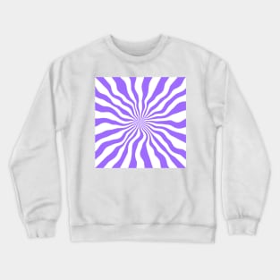 Purple Stripes And White Stripes Crewneck Sweatshirt